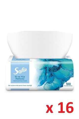Sofia El ve Yüz Havlusu 16 x 100'lü