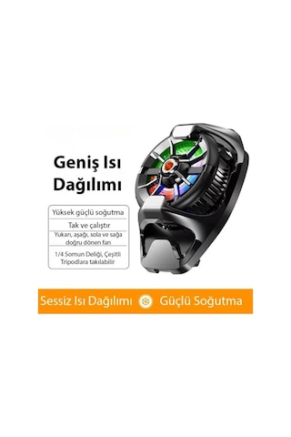 Polham 18w Süper İletken Klipsli Radyatörlü Telefon Soğutucu, Buz Tipi Tüm Telefonlara Uyumlu Soğutucu