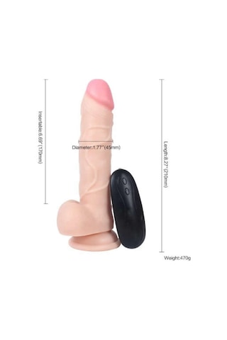 Truva Shop Jeff Ultra Realistik 21 Cm 10 Titreşimli Vibratör Penis Dildo