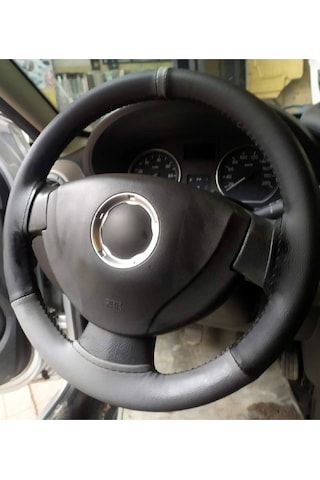 Dacia Uyumlu Dikme Direksiyon Kılıfı Iki Renkli Gri-siyah