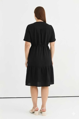 Selen Kadın Elbise 25ysl7600 Siyah