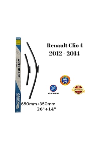 Renault Clio 4 2012 2013 2014 Uyumlu Araca Özel Ön Cam Silecek Süpürgesi Takımı 650+350mm