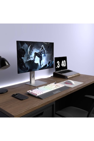 Gaming Oyuncu Klavye Mouse Set Eclıpse Beyaz Usb Rgb Aydınlatmalı Q Klavye Diğer