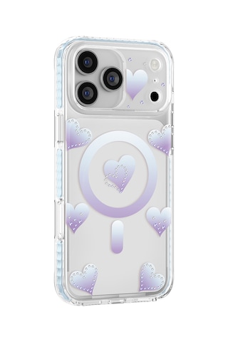 İphone 17 Pro Max Uyumlu Kılıf M-safe Şarj Özellikli Zore Paris Elvo Sert Pc Kapak Mavi