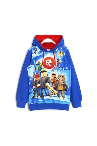 Roblox Oyun Baskılı Erkek Çocuk Kapşonlu Sweatshirt 5 - 10 Yaş Saks Mavi Roblox Oyun Baskılı Erkek Çocuk Kapşonlu Sweatshirt 5 - 10 Yaş Saks Mavi