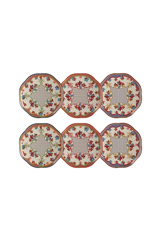 Fiora Bone 27cm 6 Lı Tabak Seti Çok Renkli