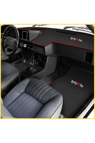 Tofaş Şahin Doğan Kartal Düşük Alçak Torpido Halısı & Siyah Oto Halı Paspas Nakışlı Tasarım
