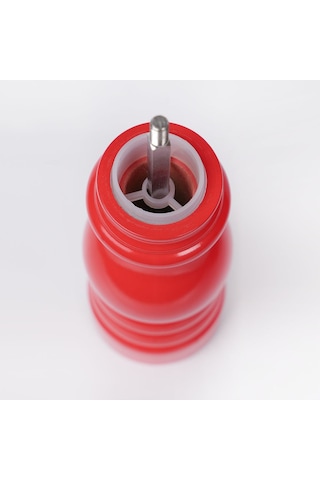 Kırmızı Ahşap Tuz Ve Karabiber El Değirmeni Öğütücü Grinder 18 Cm Kırmızı