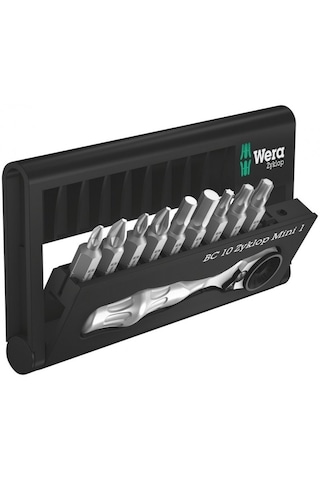Wera Bit-check 10 Zyklop Mini 1 Cırcır Bits Seti 05073645001