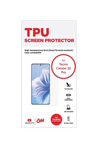 Tecno Camon 20 Pro Ekran Koruyucu Tpu Film