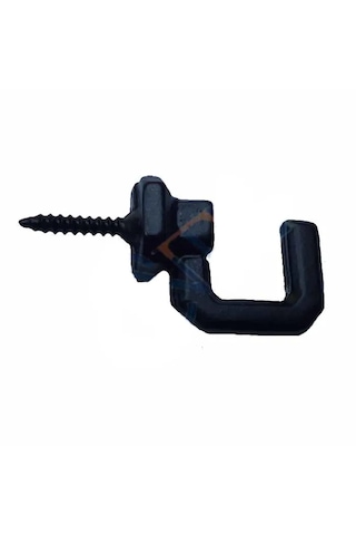 Vidalı Kanca, Askı Büyük - 15x23mm, Siyah - 100 Adet Çokrenkli