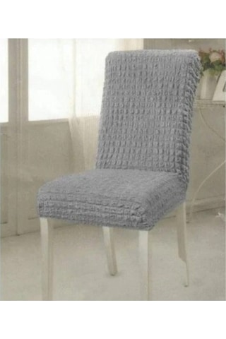 Tekli Gri Bürümcük Sandalye Örtüsü