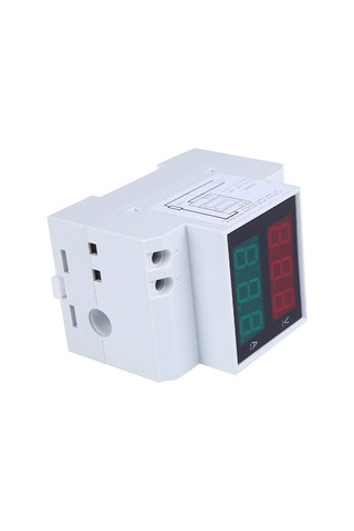 Yifomall Çift Gösterge Led Voltmetre Ampermetre Ac 80-300v 0.2-99.9a Din Ray Montaj