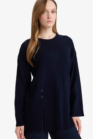 Defacto Loose Fit Bisiklet Yaka Triko Kazak Tunik G7241ax25cwnv207 Lacivert-nv207