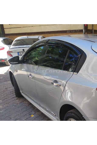 Chevrolet Cruze Uyumlu Mugen Cam Rüzgarlığı Seti Piano Black 4'lü İthal (00) (ŞüsCarOto Aksesuar)