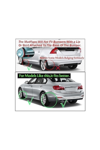 Gajeena Bmw 3/5/7 Serisi E30-e93, F30-g38 İçin Abs Plastik Çamurluklar - Ön/arka Koruma, Spor Görünüm, Siyah Renk