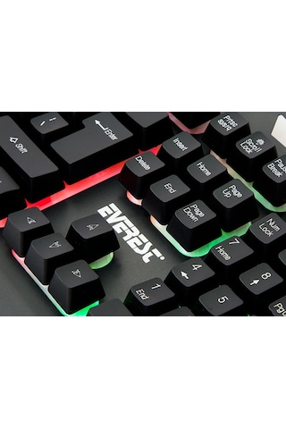 Everest KMX-99 Usb Gökkuşağı Zemin Aydınlatmalı Q Oyuncu Klavye Mouse Set
