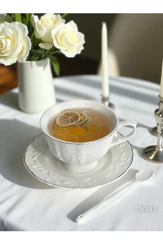 Arthomes 250 Ml Çay Takımı, Bardak Ve Fincan Takımı, Hediye 480844893 Beyaz