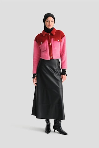 Blok Renkli Ceket 24k5600 Kırmızı-kırmızı Kırmızı