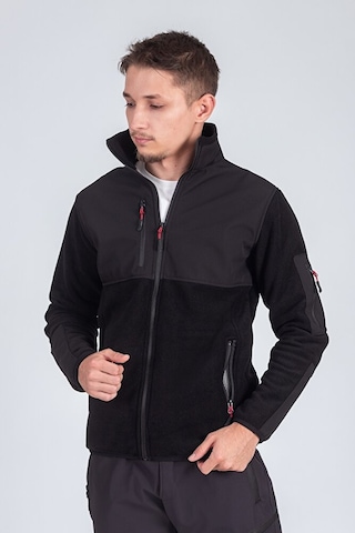 Softshell Erkek Garnili Polar Siyah