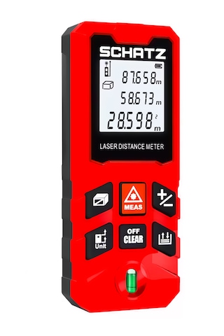 Schatz 100 Metre Lazerli Mesafe Ölçer Kırmızı Işık Lazermetre Kırmızı