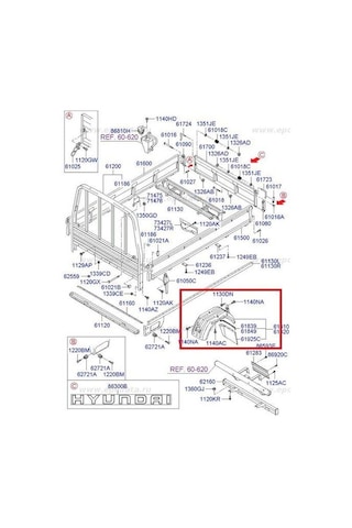 Çamurluk Davlumbazı Arka Sağ H100 Kamyonet 2004-2024 04860552