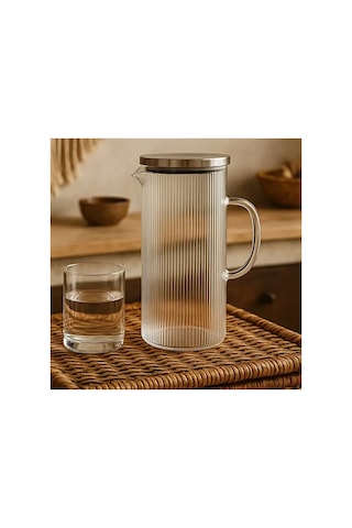 Marco İnce Desenli Cam Sürahi 1500 Ml