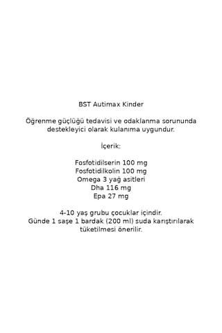 Autimax Kinder 30 Saşe
