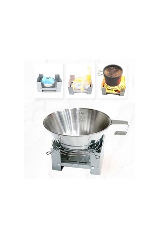 Pazly Taşınabilir Katlanır Kamp Barbekü B B - Yürüyüş Ve Seyahat Için Pratik Gri