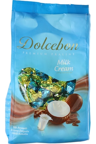 Dolcebon Süt Aromalı Krema Dolgulu Sütlü Praline 1000 Gr. 1 Paket
