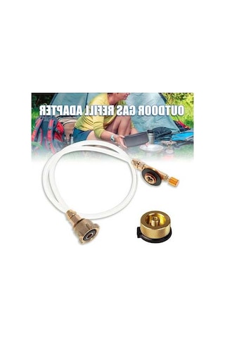 Artfulabode Sobası Silindir Propan Lpg Kamp Gaz Düz Dönüşüm Dolum Çoğaltıcı Adaptörü Adaptörü Açık Rb Gümüş