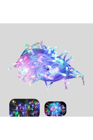 5 Metre Şeffaf Kablolu 50 Led Dekoratif Aydınlatma 8 Işık Modlu Diğer