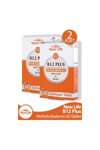 New Life B12 Plus Methylcobalamin 60 Tablet 3 Adet