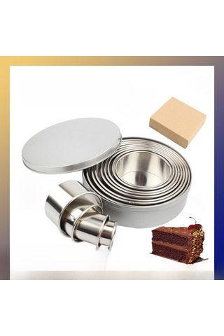 Yuntech01 304 Paslanmaz Çelik 14'lü Dairesel Kalıp Seti: Pasta, Kurabiye, Mousse Ve Donut Hazırlama Araçları - Dayanıklı Ve Kolay Temizlenir Diğer