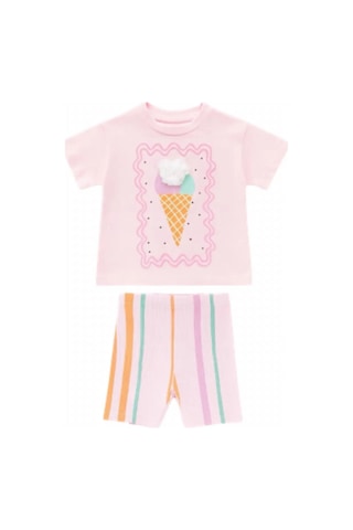 Poala Kids Ice Cream Kız Takım Çok Renkli