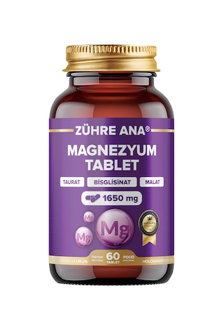 Zühre Ana Magnezyum Bisglisinat Taurat Malat 60 Tablet