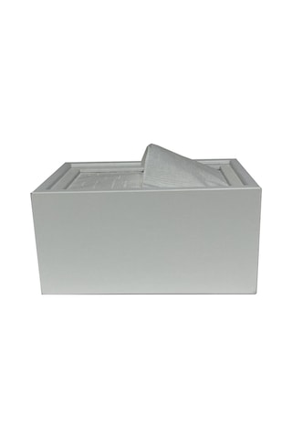 Mimoza Ahşap Masaüstü Yatay Peçetelik Beyaz 24 Adet