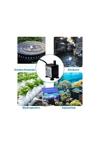 Besthome1 Dream011 Ultra Sessiz Siyah Kutu, Hortum Ve Hidroponik, Akvaryum Gölet Batırılabilir, Enerji Tasarruflu Pompa