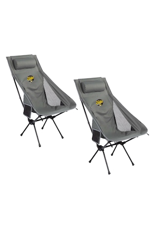 Sky Ultralight Katlanabilir Kamp Sandalyesi - Gri 2 Adet Gri