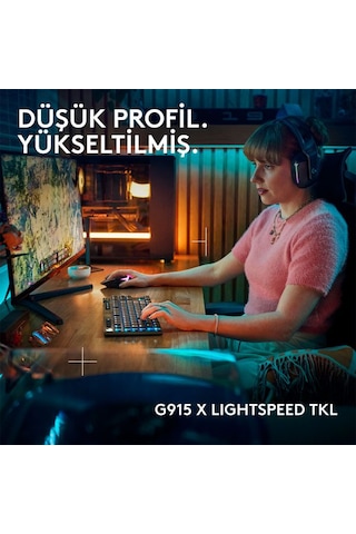 Logitech 920-012721 G915 X Lightspeed TKL Low Profile Tactile Switch Kablosuz Klavye