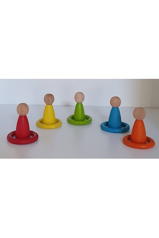 Waldorf Montessori Pegleri Nins Ve Halkaları 5'li İnsancık + 5'