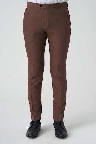 White Stone Alverca Do Ribatejo P1028 Slim Fit Kumaş Pantolon Kahve Kahve Kahverengi