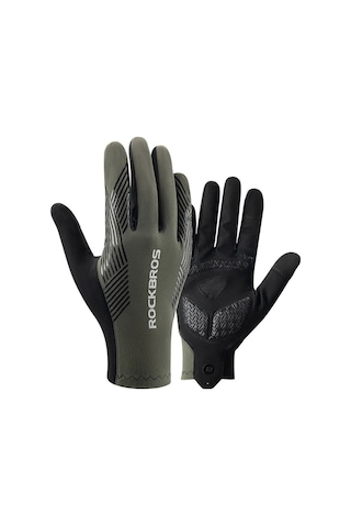 Rockbros S310 Dokunmatik Ekran Tam Parmak Kaymaz Sbr Mtb Bisiklet Eldiveni