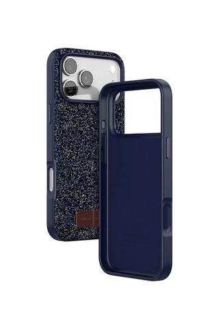 Onegif Apple iPhone Uyumlu  17 Pro Max Bright Simli Kapak - Mavi