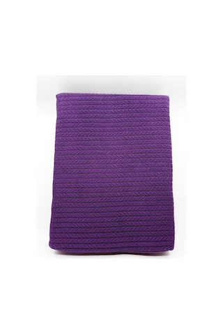 Cottonriver Örgü Tek Pike Mürdüm Çift Kişilik Mürdüm