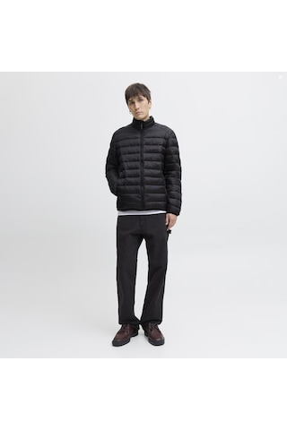 Jack & Jones Erkek Dik Yaka Kapitone Ceket - Bradley - 12280971 Black
