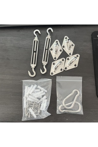 Moveevo Stainless Steel 304 Çelik Bahçe Gölge Tabanı Aksesuarları - Dört Köşeli/piramit Şapka, Dayanıklı Ve Su Geçirmez Polyester Malzeme İle