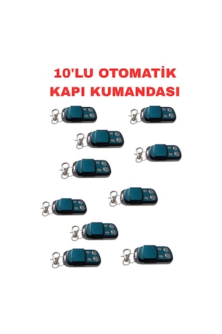 Uk-901 433mhz Kopyalanabilir 4 Kanallı Garaj Kumandası Bariyer Kepenk Kapı Kumandası 10 Adet