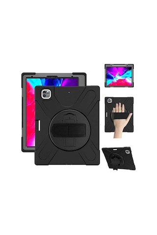 Apple Uyumlu iPad Pro 12.9-Inch (2021)-(2020) Kılıf Kalem Yerli 3 Katmanlı St