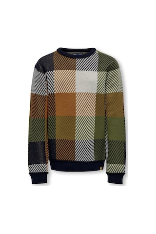 Only Kobsage L/s Check Crew Neck Knt Kız Çocuk Çok Renkli Kazak - 15299062